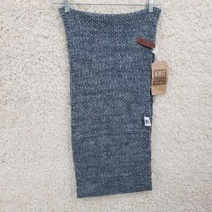 Nwt Knit Factory Holland unisex gray infinity scarf cowl knit wool blend